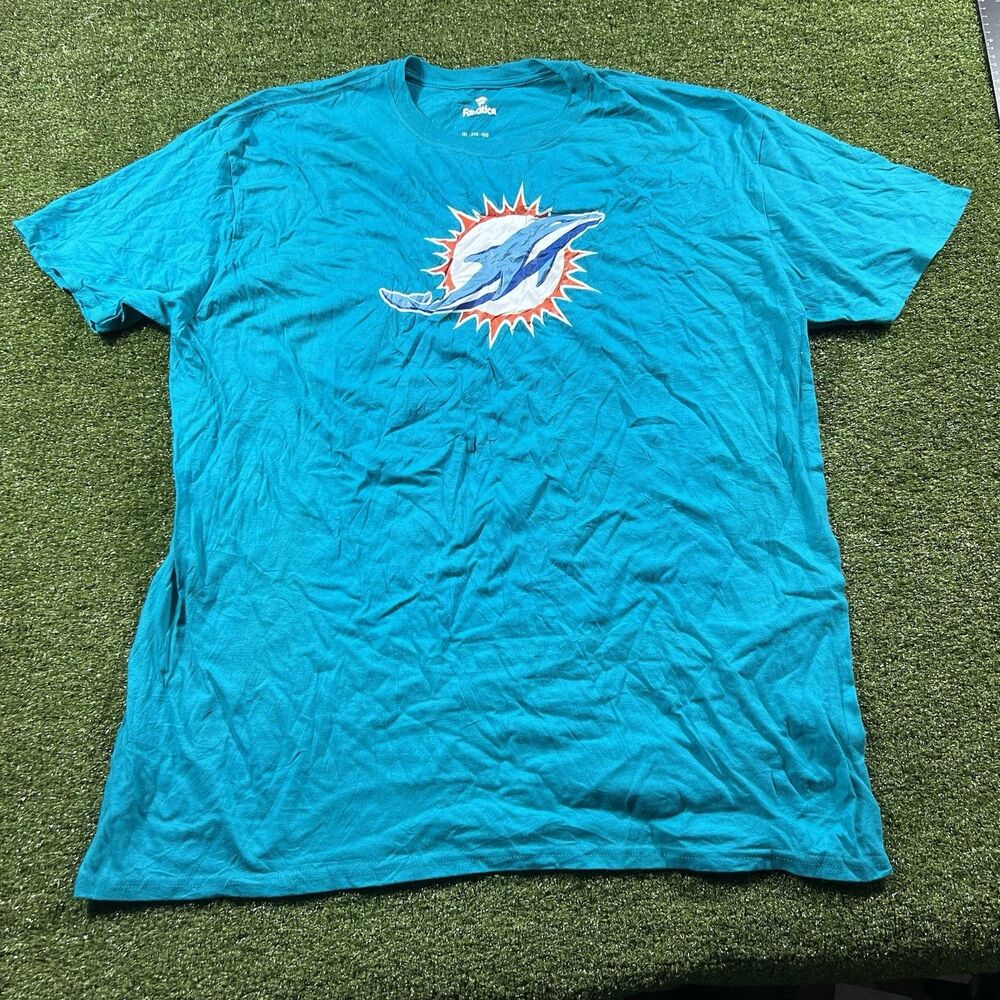Miami Dolphins Fanatics Mens 2XL Blue T-Shirt Logo Waddle NWOT